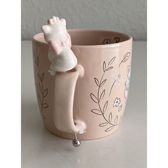 Disney The Aristocats Bonjour Marie Cat Kitten Mug With Stirrer Stir Wand NEW - Picture 5 of 8